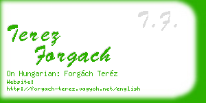 terez forgach business card